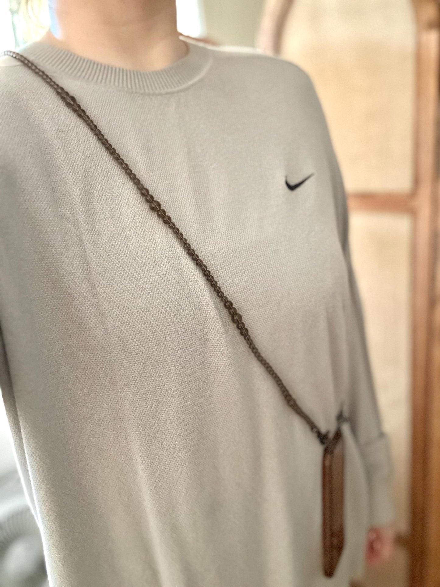 •Smoky Quartz Beads Crossbody Phone Strap•
