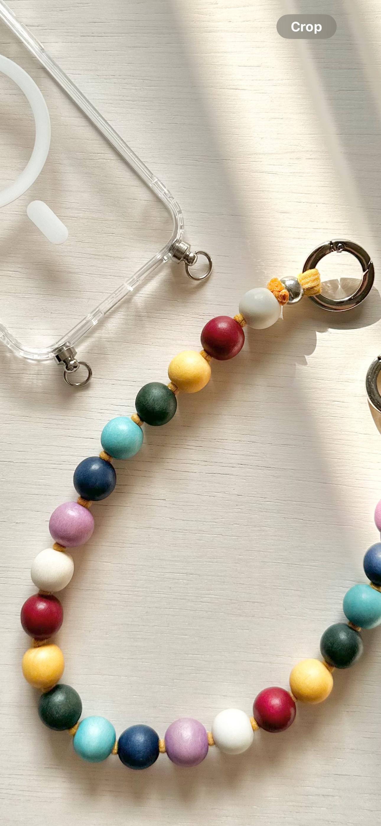 Rainbow Phone Strap•Color Beads Phone Charm•Rainbow Phone Charm•Pride Month Accessories•Pride Month•