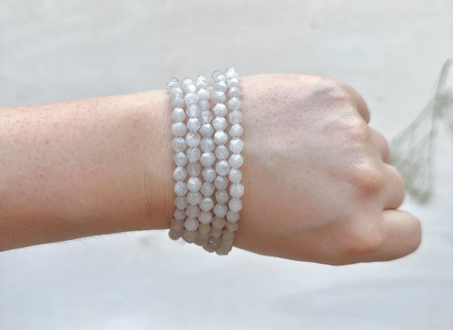 White Agate Beads Phone Strap • Crossbody Beads•Phone Strap•Phone Charm• Phone lanyard •Phone Accessories•Phone Chain•Long Beads•