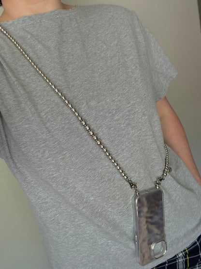 Silver Beads Phone Strap•Crossbody Phone Strap•Phone Strap•Phone Lanyard•Crossbody Beads•Festival Costume•Festival Accessories•