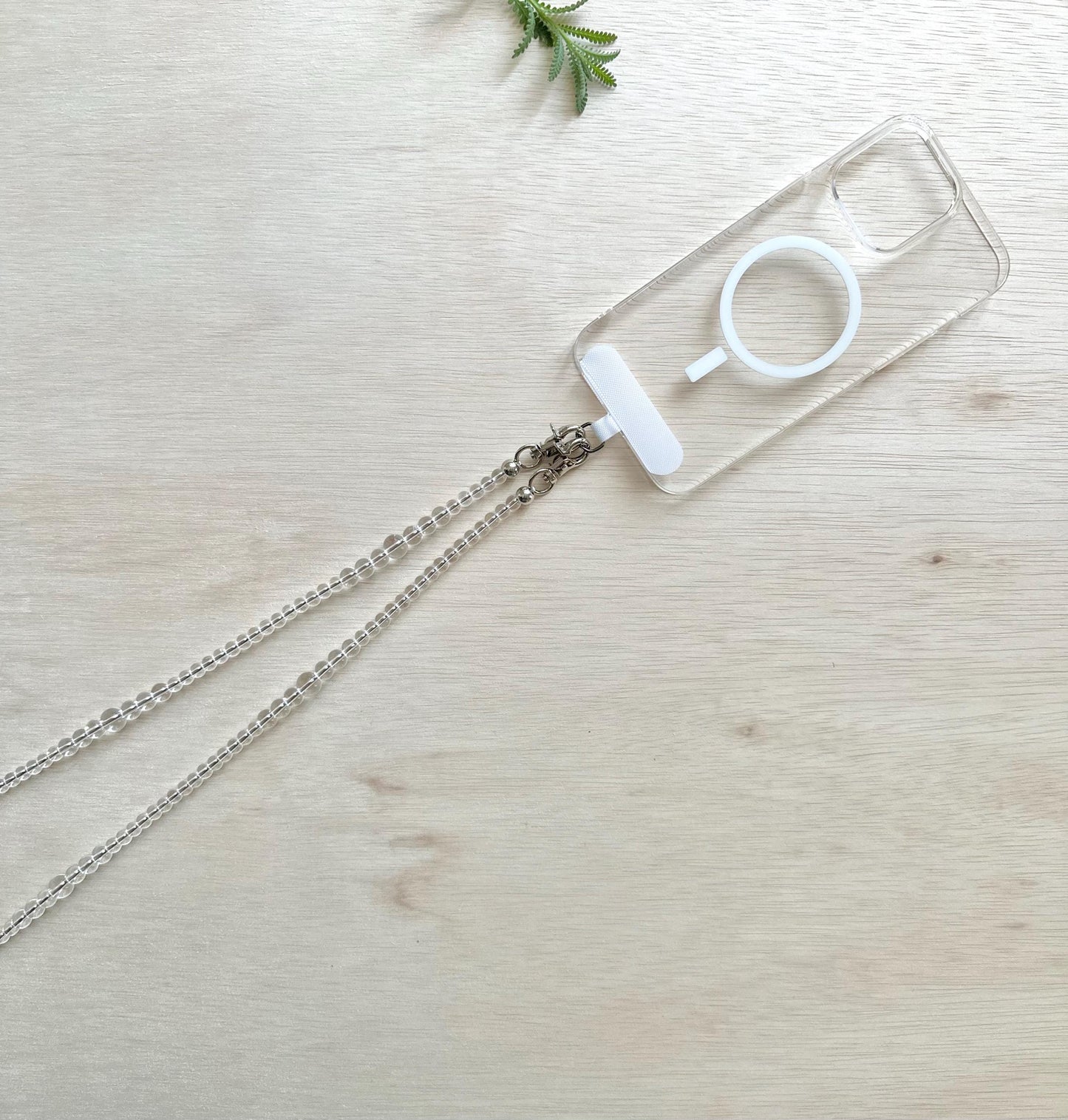Clear Quartz Beads Crossbody Phone Strap•Phone Lanyard•Phone Beads•Long Beads•Crossbody Phone Strap•Festival Costume•