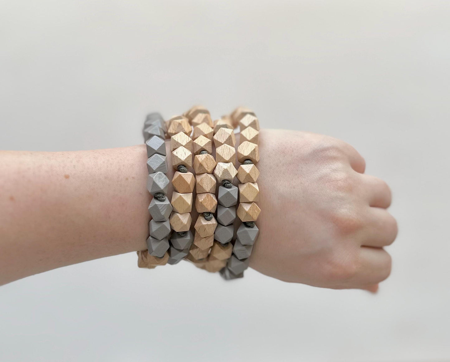 Gray Wooden Beads Phone Strap•Handmade•Crossbody Phone Strap•Phone Strap•Phone Lanyard•Long Lanyard•Bags Strap•Phone Charm•Phone Beads•