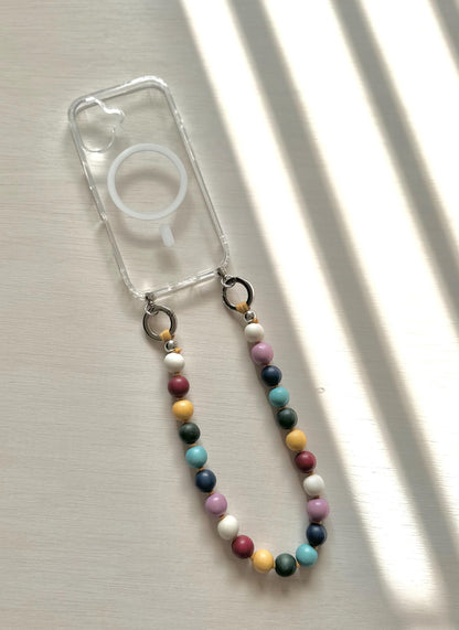 Rainbow Phone Strap•Color Beads Phone Charm•Rainbow Phone Charm•Pride Month Accessories•Pride Month•