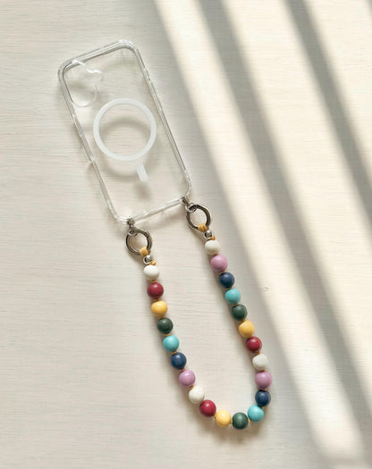 Rainbow Phone Strap•Color Beads Phone Charm•Rainbow Phone Charm•Pride Month Accessories•Pride Month•
