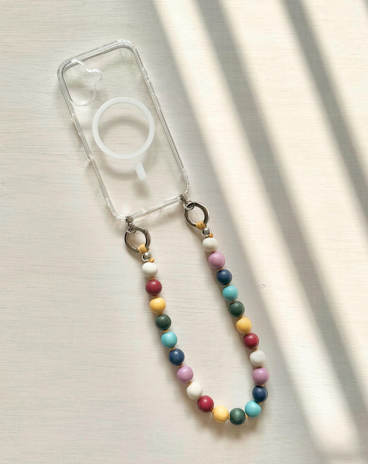 Rainbow Phone Strap•Color Beads Phone Charm•Rainbow Phone Charm•Pride Month Accessories•Pride Month•