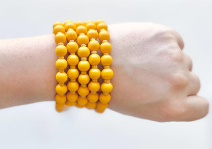 Sunny Yellow Wooden Beads Phone Strap•Crossbody Phone Strap•Phone Lanyard•Boho Style•
